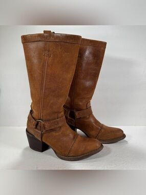 Durango City Philly 13” Harness Cowboy Distressed Brown Leather Boots Women 6M